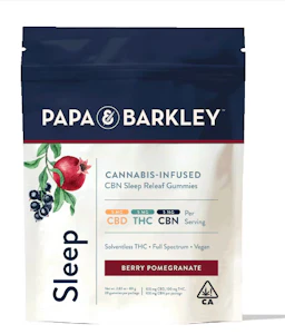 PAPA & BARKLEY - Berry Pomegrante | 100mg | Sleep Releaf CBN Gummies | Papa & Barkley