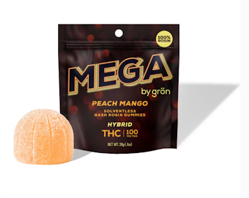 Gron | Edibles | Live Rosin Gummies - Mega Peach Mango | 100mg