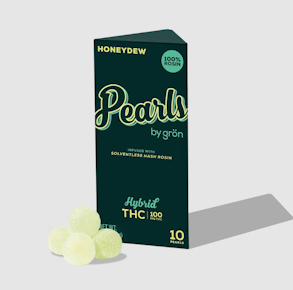 Gron | Edibles | Live Rosin Gummies - Electric Honeydew Pearls | 100mg, 10
