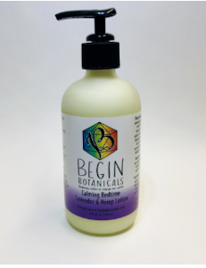 Begin Botanicals - Hemp & Lavender 8oz Glass Lotion | Being Botanicals