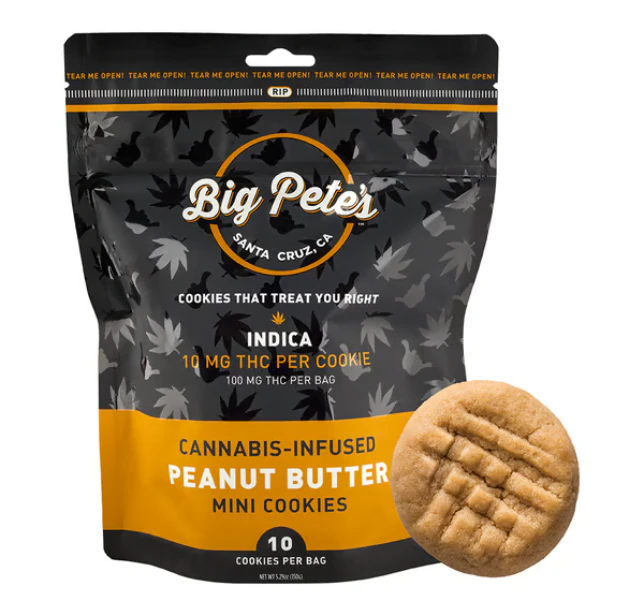 Big Pete's Treats - BIG PETE'S - Peanut Butter Indica Mini Cookies - 10pk - 100MG Main Image