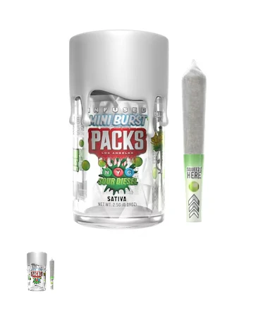 PACKS LOS ANGELES - Packs | Pre-roll | 5pack Mini Bursts - NYC Sour Diesel | 2.5g Main Image