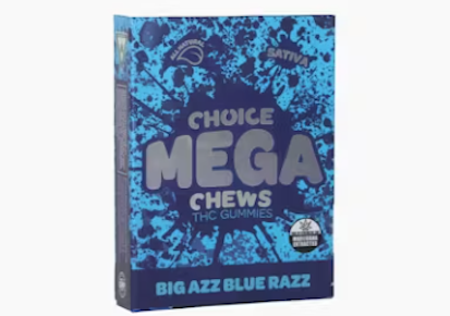 Choice Mega Chews - Big Azz Blue Razz 200MG (2 PACK x 100MG)