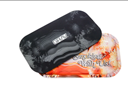 “Smoke With Us” Metal Rolling Tray - Magnetic Lid 