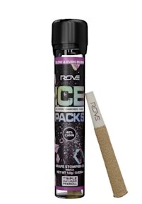 Rove | Pre-Roll | Rosin, Diamond, Hash Infused Joint - Grape Stomper OG | 1g