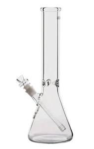 AGA - 10" Blue Ring Beaker Glass Water Bong