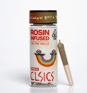 CLSICS - CLSICS - 5ct Rosin Infused Pre Rolls - Rainbow Beltz