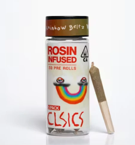 CLSICS - CLSICS - 5ct Rosin Infused Pre Rolls - Rainbow Beltz Main Image