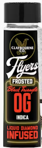 CLAYBOURNE CO. - [Claybourne Co.] Frosted Infused Preroll 2 Pack - 1g - Black Triangle OG (I)