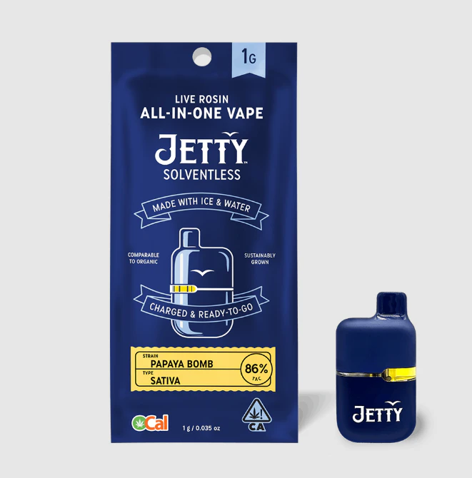 Jetty Extracts - Jetty Extracts - 1g Mini Tank OCal Solventless AIO - Papaya Bomb Main Image