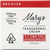  [Mary’s Medicinals] Transdermal Cream - 1000mg - 1:1 CBD:THC Sandalwood