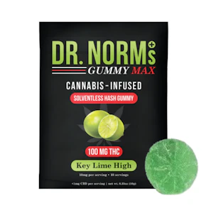 Dr. Norm's - Dr. Norm's - 100mg MAX Solventless Hash Gummy - Key Lime High