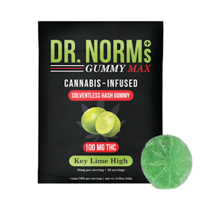 DR. NORM'S - Dr. Norm's - 100mg MAX Solventless Hash Gummy - Key Lime High