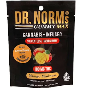 Dr. Norm's - Dr. Norm's - 100mg MAX Solventless Hash Gummy - Mango Madness