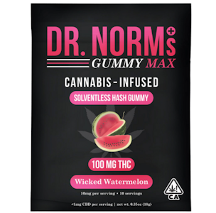 DR. NORM'S - Dr. Norm's - 100mg MAX Solventless Hash Gummy - Wicked Watermelon