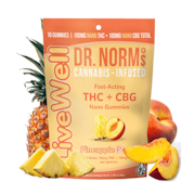 Dr. Norm's - 100mg - 1:1 THC:CBG Gummies - Pineapple Peach