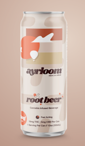 AYRLOOM - Ayrloom UP - 2:1 10mgTHC/5mgCBD - Root Beer - 12oz single can
