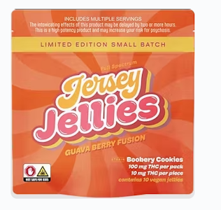 JERSEY JELLIES - Guava Berry Fusion with Boobery Cookies Cured Resin Edibles