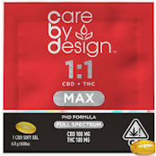  [Care by Design] CBD Soft Gels MAX  - 1:1 - 1ct