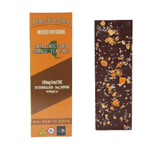 Nanticoke | Edible | Chocolate - Infused Dark Chocolate Orange SeaSalt | 100mg, 20
