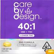 [CARE BY DESIGN] CBD SOFTGEL - 40:1 - SINGLE DOSE
