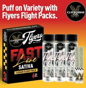 CLAYBOURNE CO. - [CLAYBOURNE] 6 PACK PREROLL FLIGHT - 3G - FAST LANE (S)