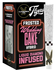 CLAYBOURNE - [CLAYBOURNE] FROSTED FLYERS 5 PACK PREROLLS - 2.5G - WEDDING CAKE (I)