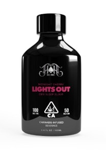HEAVY HITTERS - [HEAVY HITTERS] Beverage - 100mg - THC:CBN Midnight Cherry Lights Out Elixir (I)
