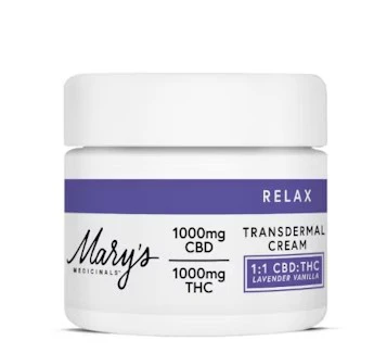 MARY'S MEDICINALS - [MARY'S MEDICINALS] Transdermal Cream - 1000mg - Vanilla Lavender CBD:THC 1:1 Main Image