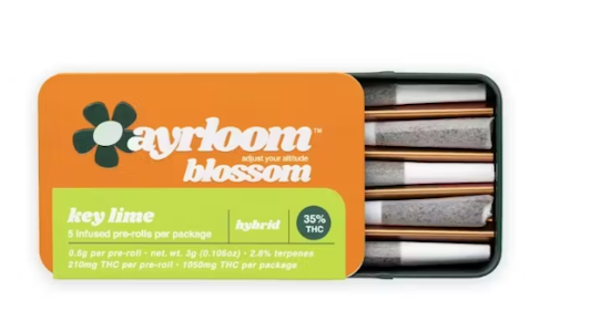 AYRLOOM - Ayrloom | Pre-roll | Infused Joints - Key Lime 5pk | 3g