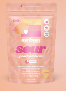 Ayrloom | Edible | Gummies - Sour Peach Hibiscus | 100mg