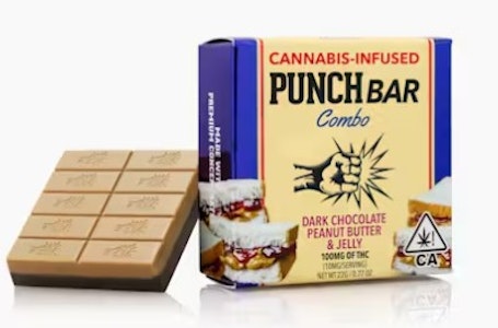 PUNCH - [PUNCH] THC Chocolate Bar - 100mg - Dark Chocolate w/ Peanut Butter & Jelly (H)
