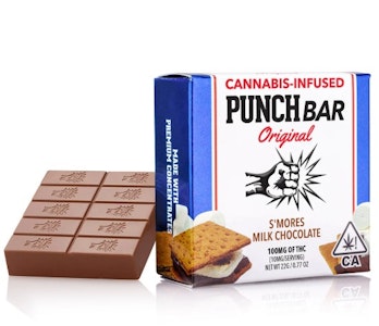 PUNCH - [PUNCH] THC Chocolate Bar - 100mg - Milk Chocolate w/ S'Mores (H)