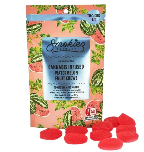 SMOKIEZ - [SMOKIEZ] THC Gummies - 100mg - THC:CBD 1:1 Watermelon (H) Main Image