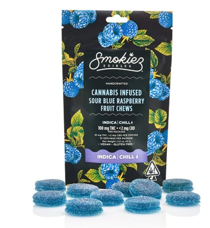 SMOKIEZ - [SMOKIEZ] THC Gummies - 100mg - Sour Blue Raspberry (I) Main Image