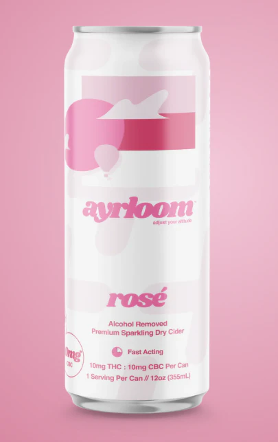 ayrloom - ROSE BEVERAGE - AYRLOOM 10mgTHC:10mgCBC - 12oz Main Image
