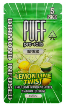 PUFF - Puff - Diamonds - Lemon Lime Twist - Infused Preroll - 5pk - 2.5G Main Image