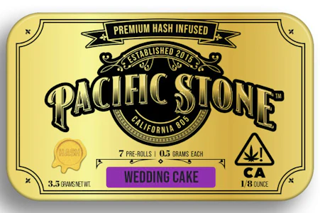 Pacific Stone - Pacific Stone 7pk Wedding Cake 39-42% - Hash Infused Prerolls