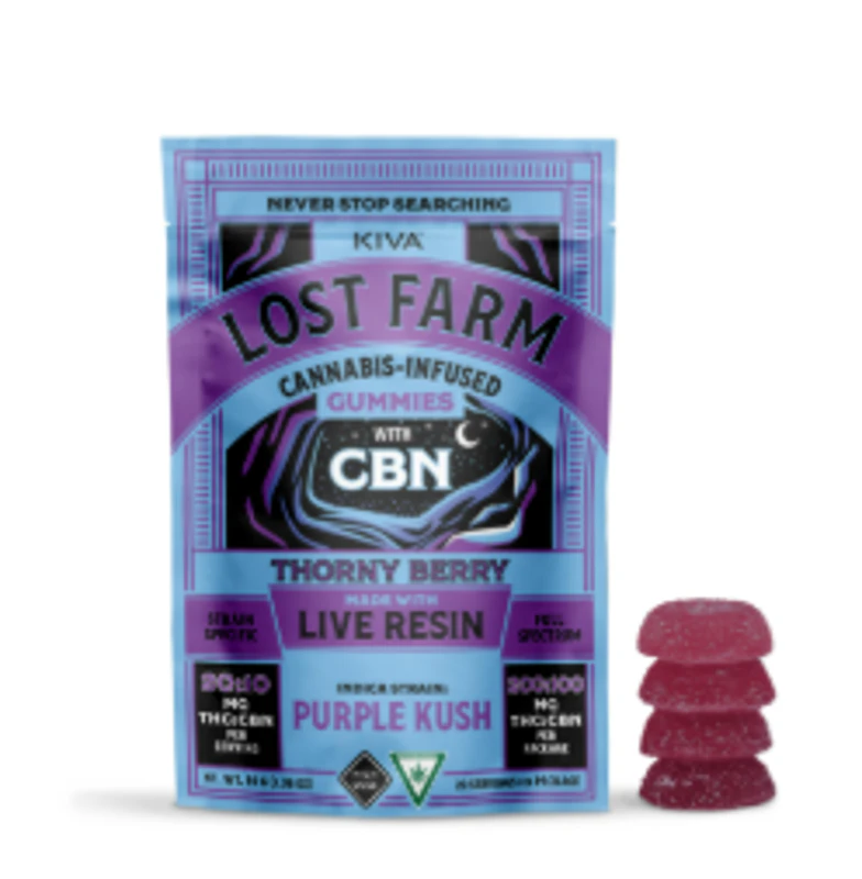 Lost Farm - Lost Farm | Edible | Live Resin Gummies - Thorny Berry X OG Kush | 100mg,10 Main Image