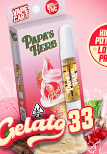 PAPA'S HERB - Papa's Herb - Gelato 33 - 1g Vape Cart