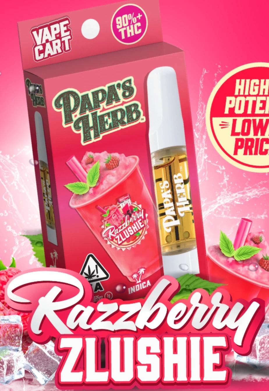 Papa's Herb - Papa's Herb - Razzberry Zlushie - 1g Vape Cart Main Image