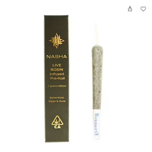 NASHA - [NASHA] INFUSED 1G PREROLL - LIVE ROSIN - HYBRID - PAPAYA PUNCH  X MOROCCAN PEACHES (H)
