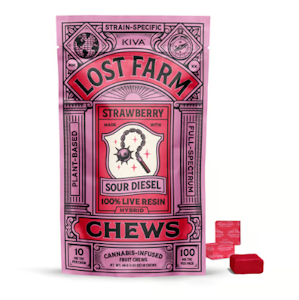 LOST FARM - Lost Farms | Live Resin Fruit Chews (10ct) | Strawberry | 100 mg