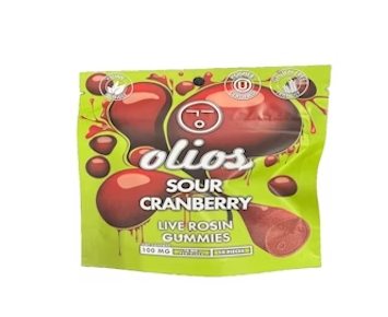Olio | Edible | Live Rosin Gummies - Sour Cranberry | 100mg