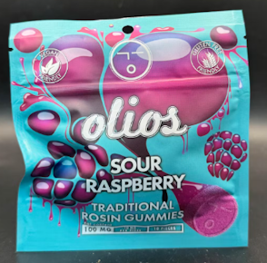 Olio | Edible | Live Rosin Gummies - Sour Raspberry | 100mg