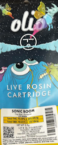 Olio | Cartridge | Live Rosin - Sonic Boom | 0.5g