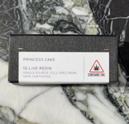 Vape Cartridge | Princess Cake | Live Resin | 1g
