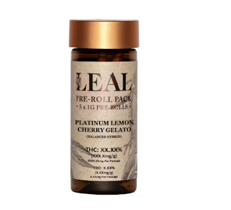 LEAL - Platinum Lemon Cherry Gelato - 5pk 1g Pre-Rolls