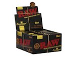 Classic Connoisseur King Size Black Rolling Papers = Tip | Raw