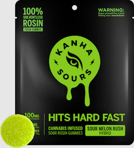 KANHA - KANHA | 10pk Rosin Gummies | Sour Melon Rush | 100mg